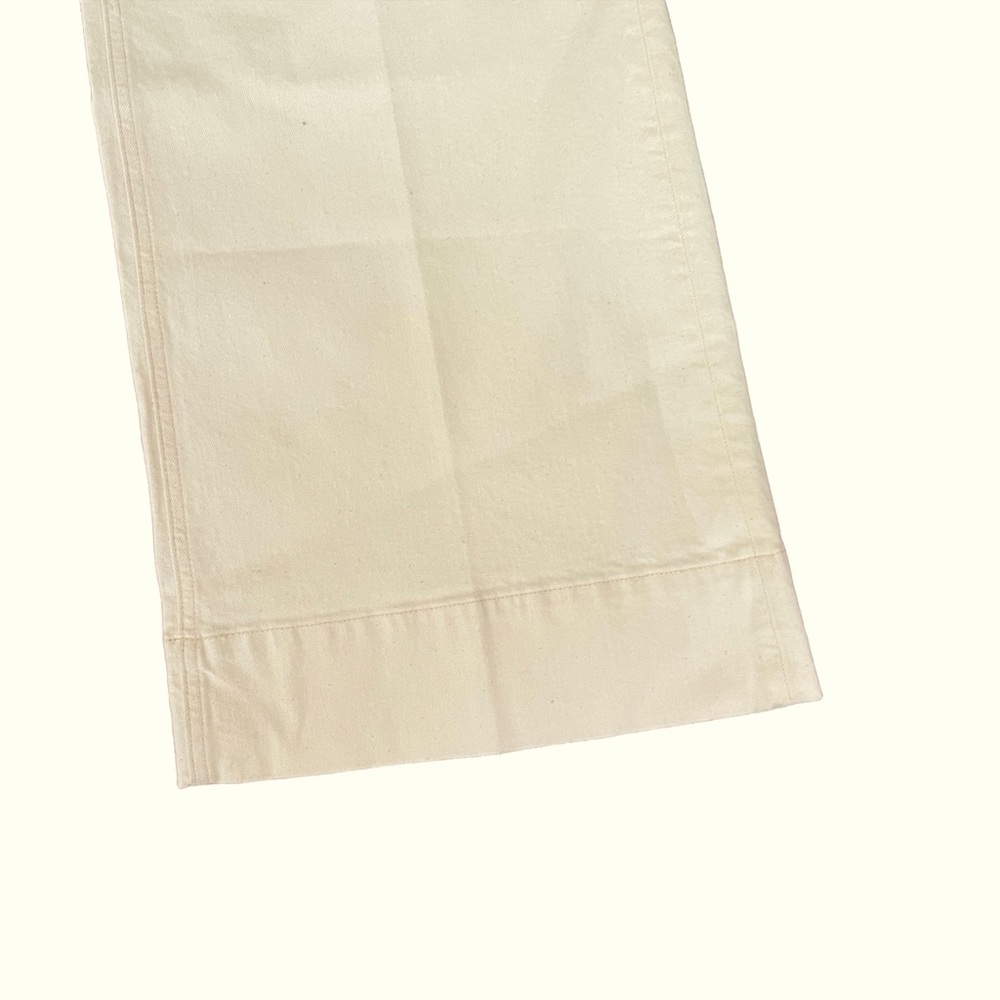 J.CREW Wide Leg Trouser Jean Ivory New Women’s Size 30 Spring 22 Has Stretch - Picture 2 of 9